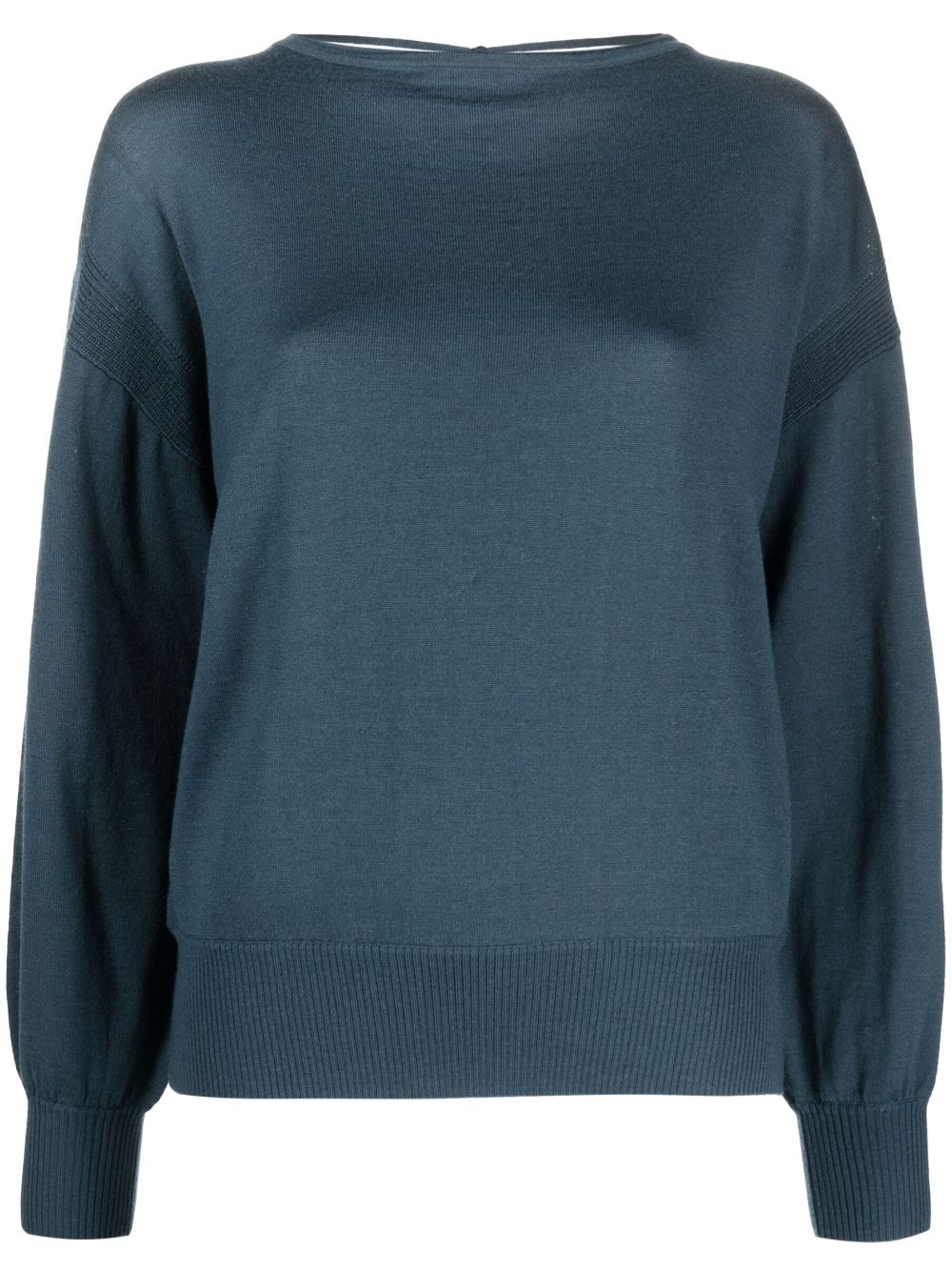 Patrizia Pepe boat-neck long-sleeve top - Blue von Patrizia Pepe