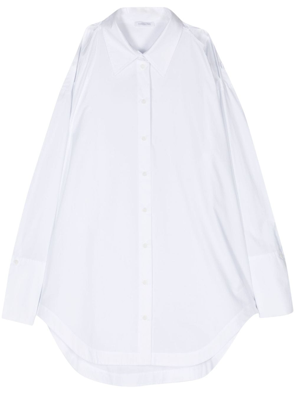 Patrizia Pepe cold-shoulder cotton shirt - White von Patrizia Pepe