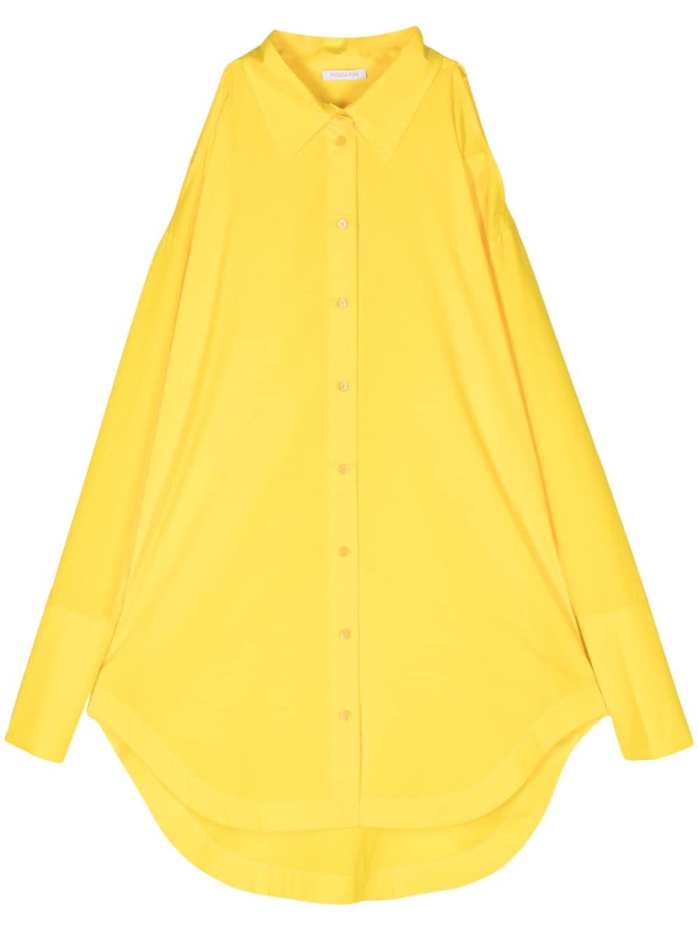 Patrizia Pepe cold-shoulder cotton shirt - Yellow von Patrizia Pepe