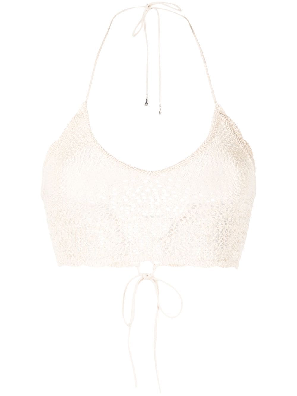 Patrizia Pepe crochet knit bralette top - Neutrals von Patrizia Pepe