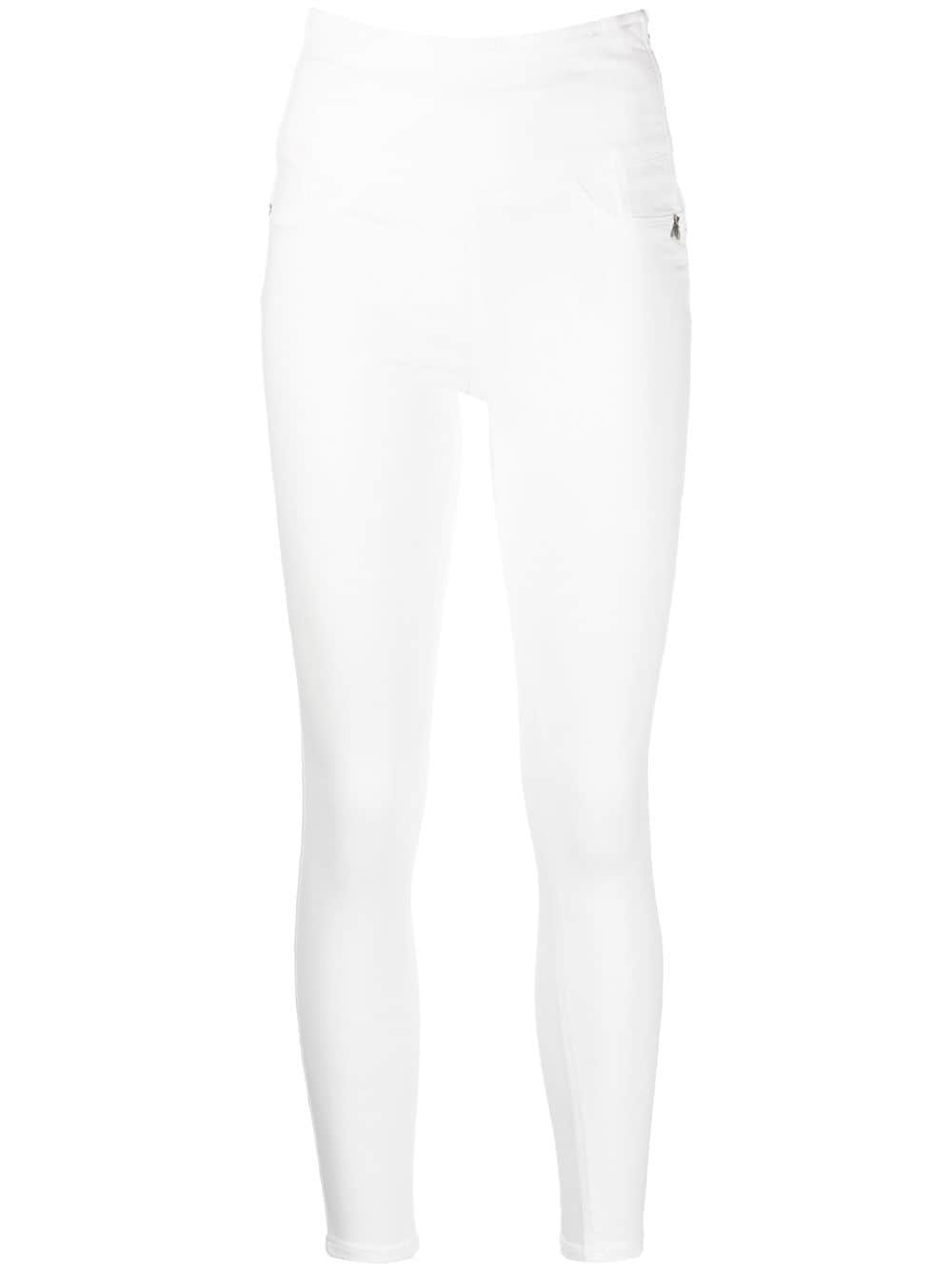 Patrizia Pepe cropped slim-fit jeggings - White von Patrizia Pepe