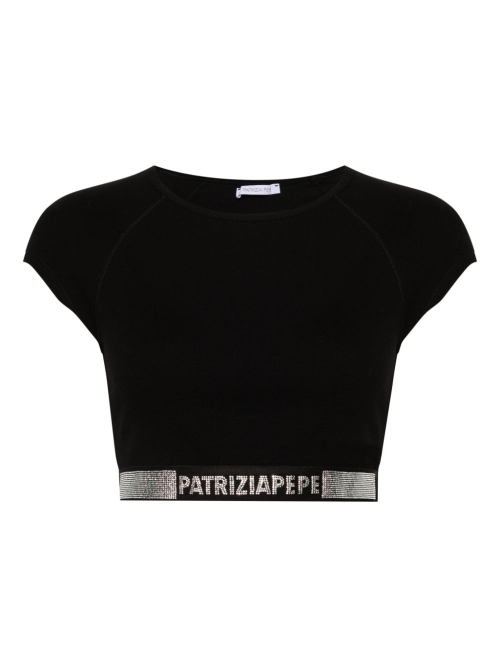 Patrizia Pepe crystal-embellished crop top - Black von Patrizia Pepe