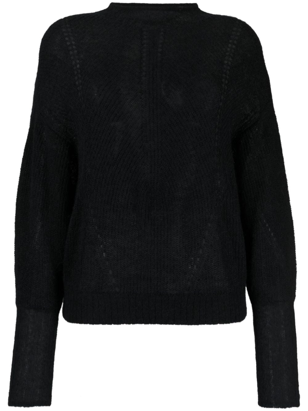 Patrizia Pepe cut-out detail mock-neck jumper - Black von Patrizia Pepe