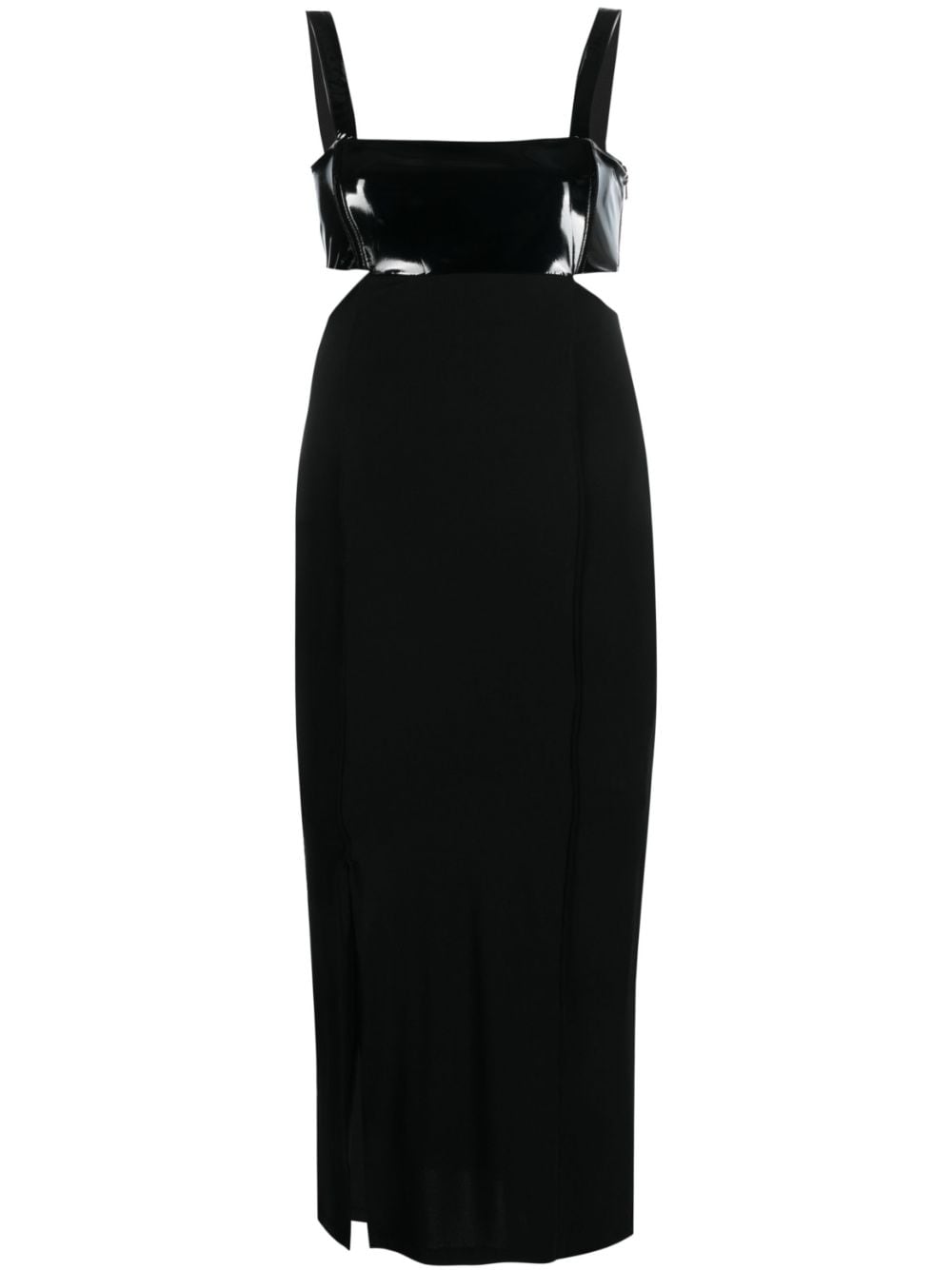 Patrizia Pepe cut-out sleeveless crepe dress - Black von Patrizia Pepe