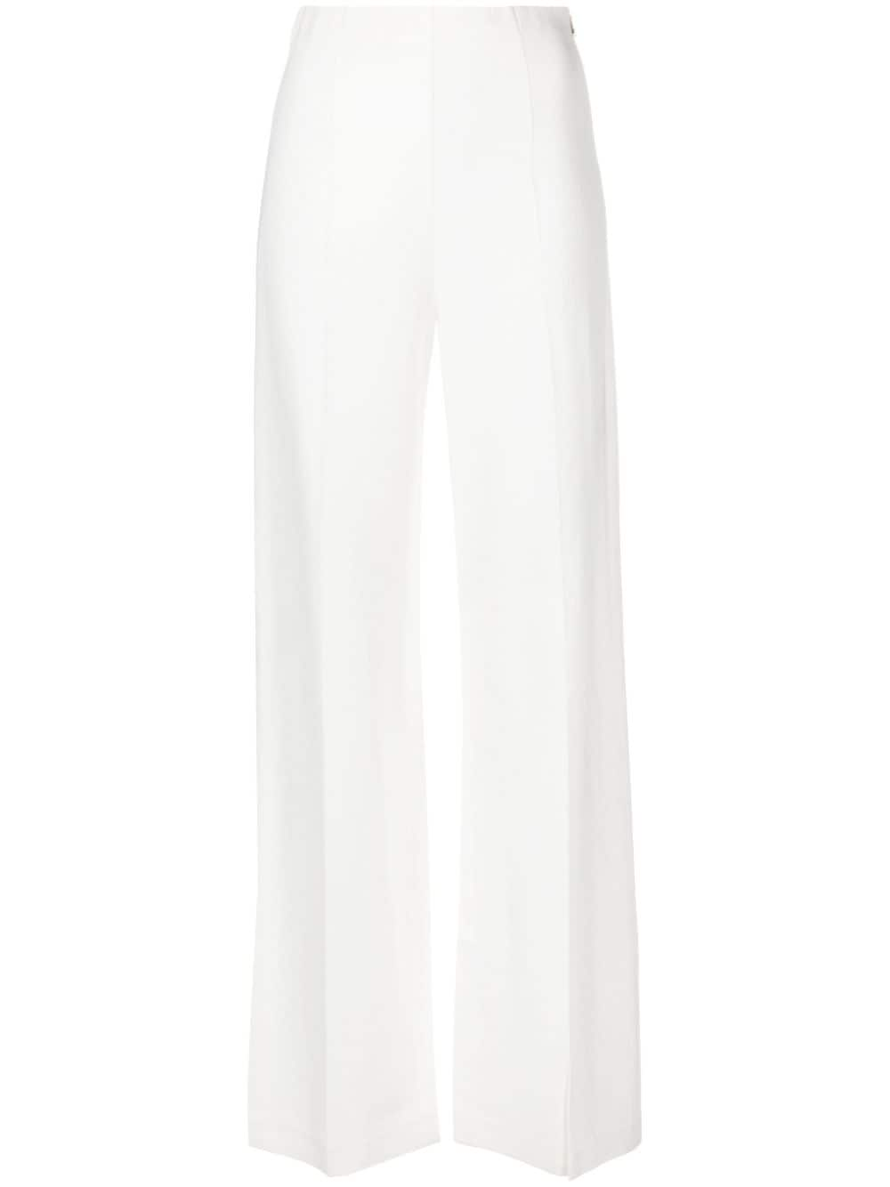 Patrizia Pepe dart-detail textured palazzo pants - White von Patrizia Pepe