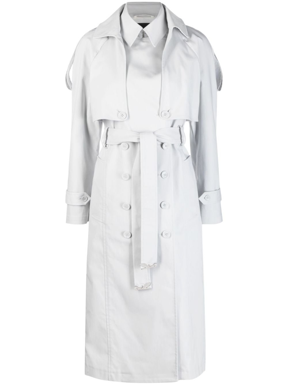 Patrizia Pepe detachable-sleeve trench coat - Grey von Patrizia Pepe