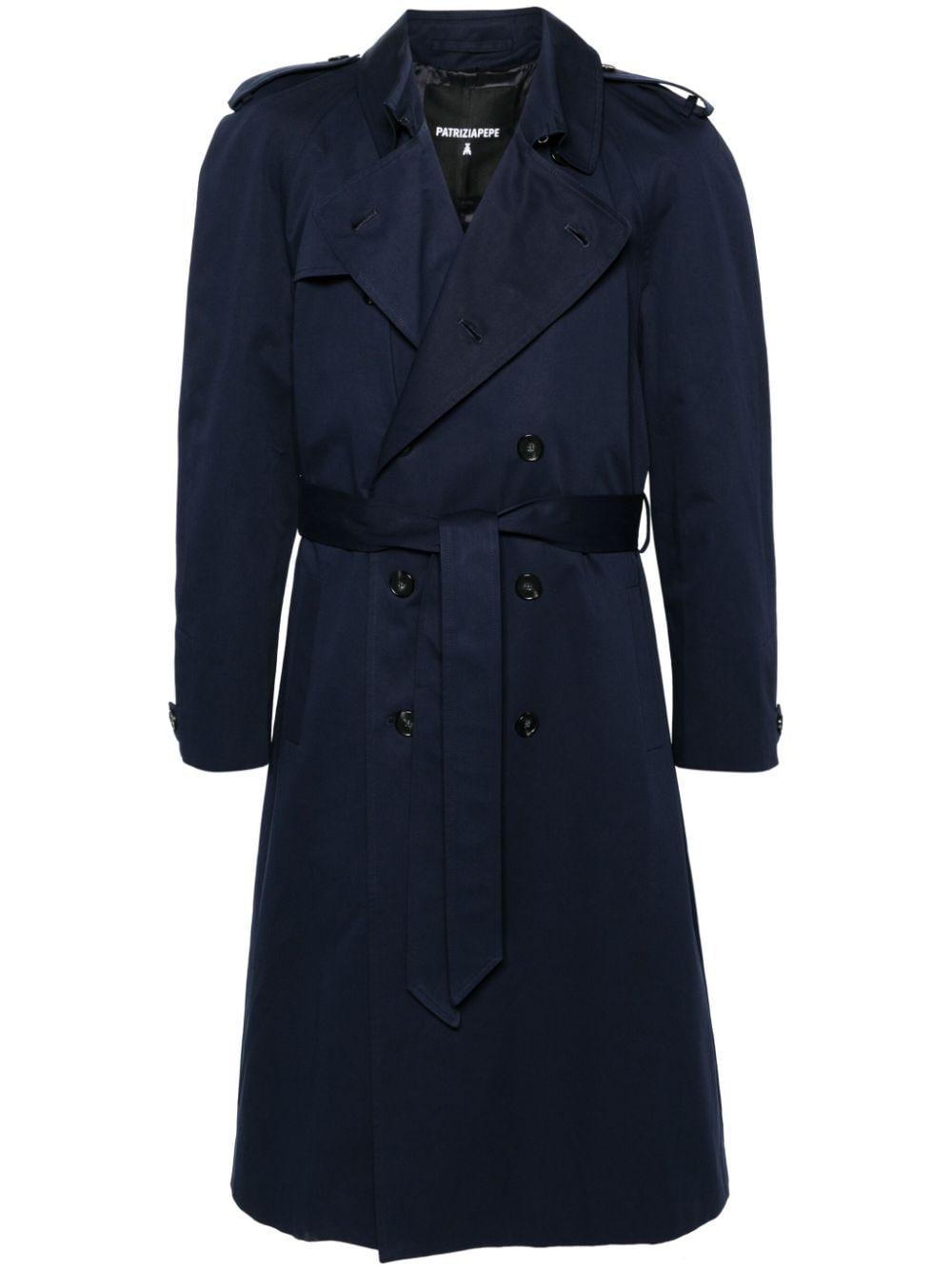 Patrizia Pepe double-breasted belted trench coat - Blue von Patrizia Pepe