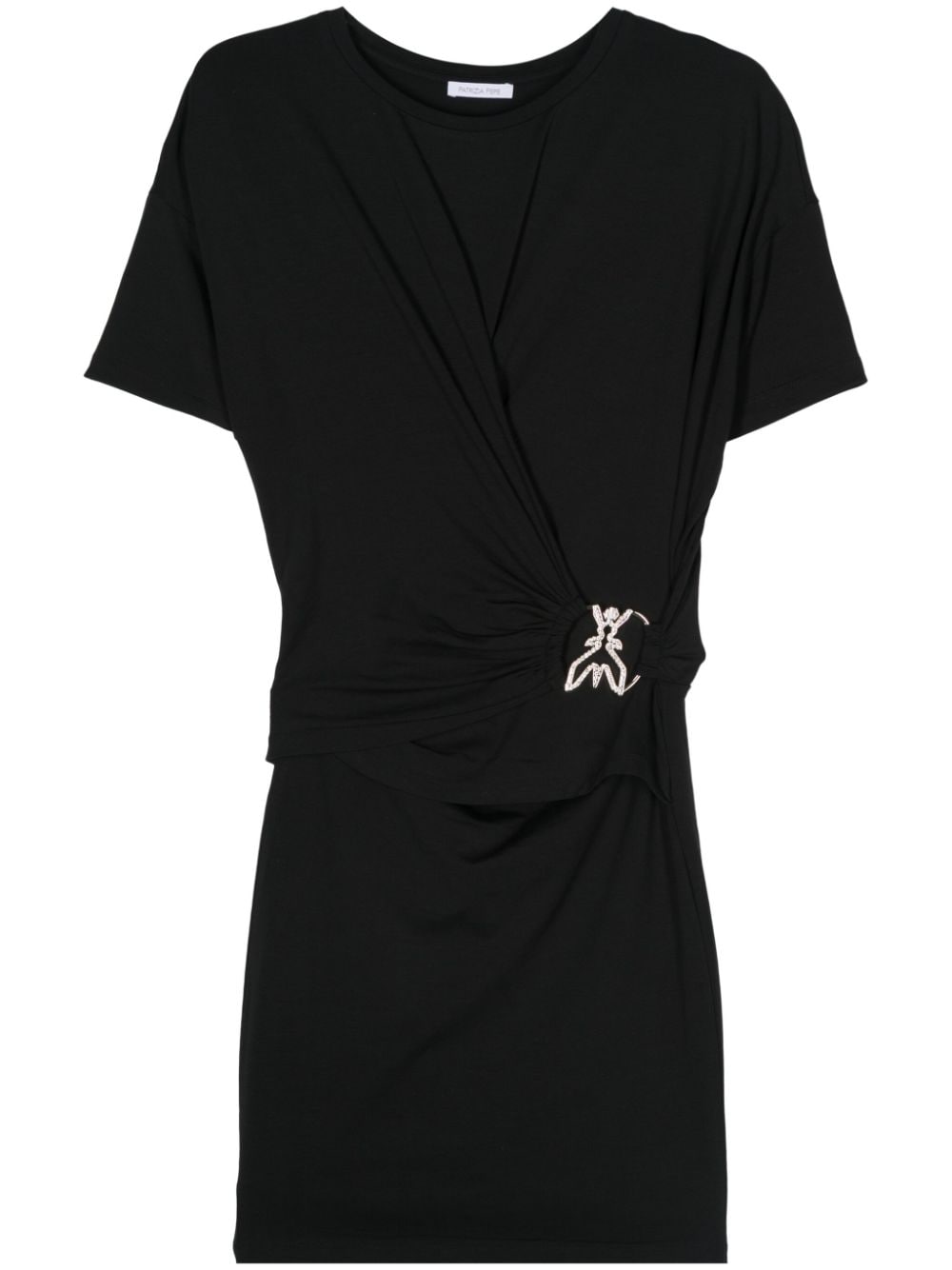 Patrizia Pepe draped T-shirt mini dress - Black von Patrizia Pepe