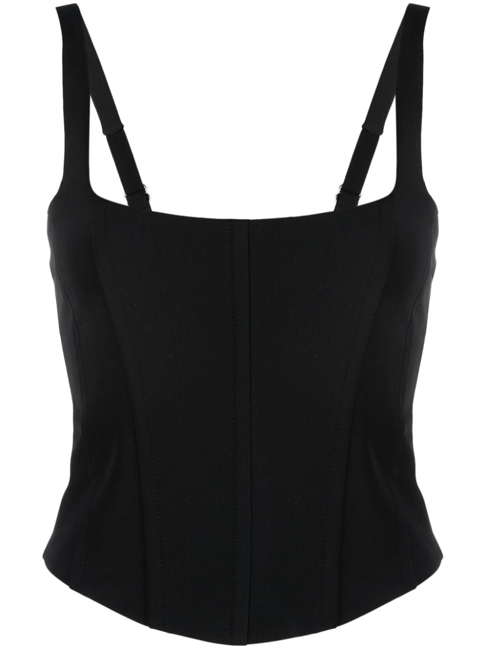 Patrizia Pepe fly-detail bustier top - Black von Patrizia Pepe