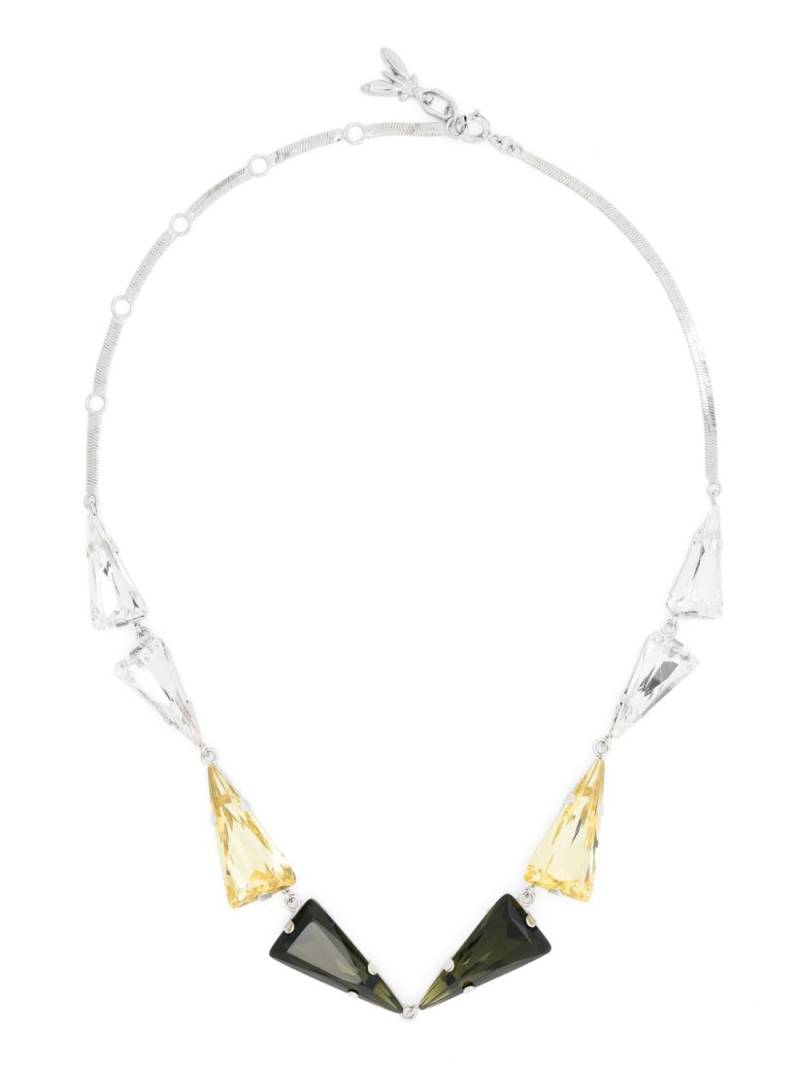 Patrizia Pepe geometric crystal-chain necklace - Silver von Patrizia Pepe