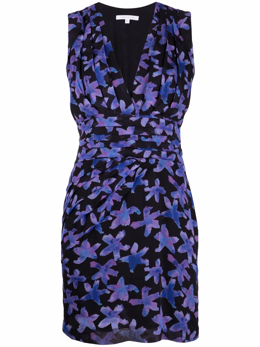 Patrizia Pepe graphic-print minidress - Black von Patrizia Pepe