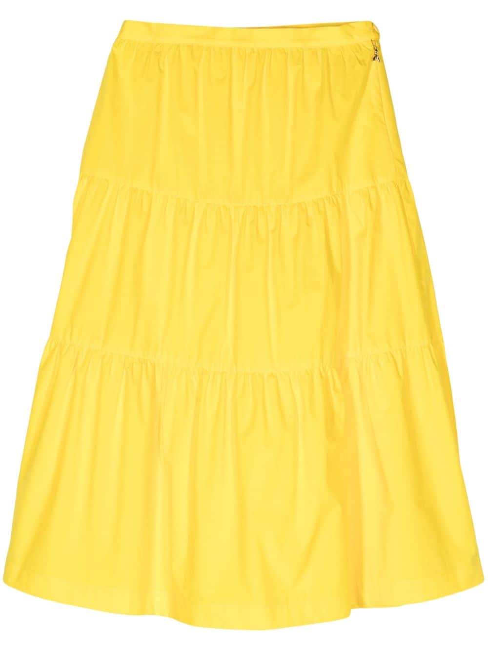 Patrizia Pepe high-waist tiered midi skirt - Yellow von Patrizia Pepe