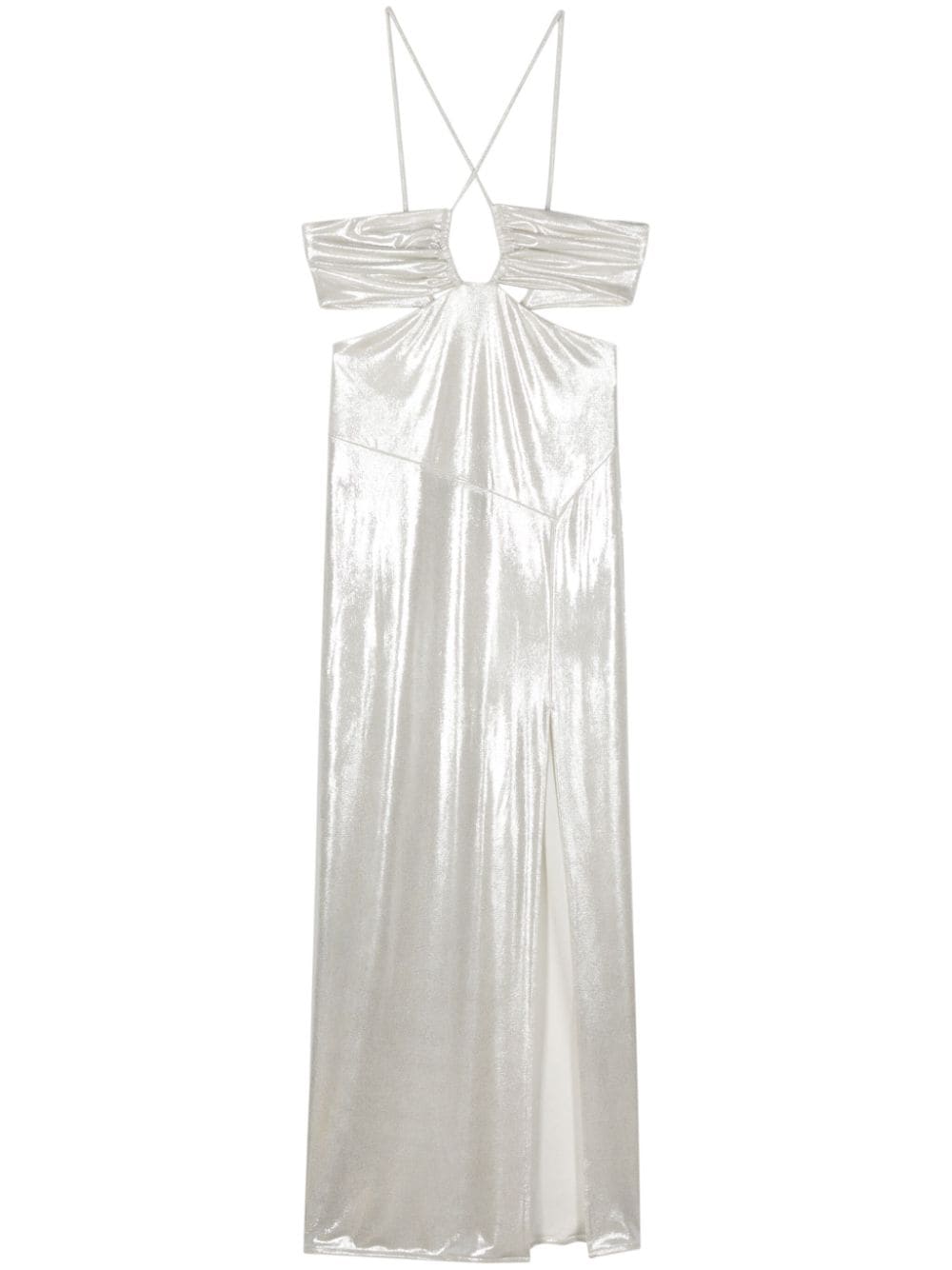 Patrizia Pepe laminated midi dress - White von Patrizia Pepe