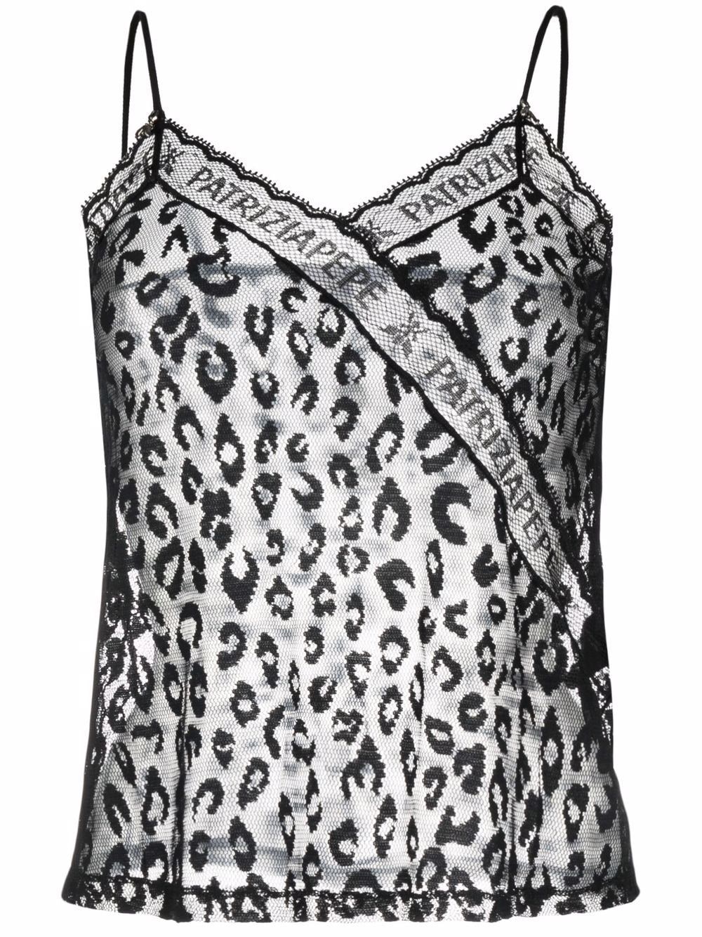 Patrizia Pepe leopard print vest top - Black von Patrizia Pepe