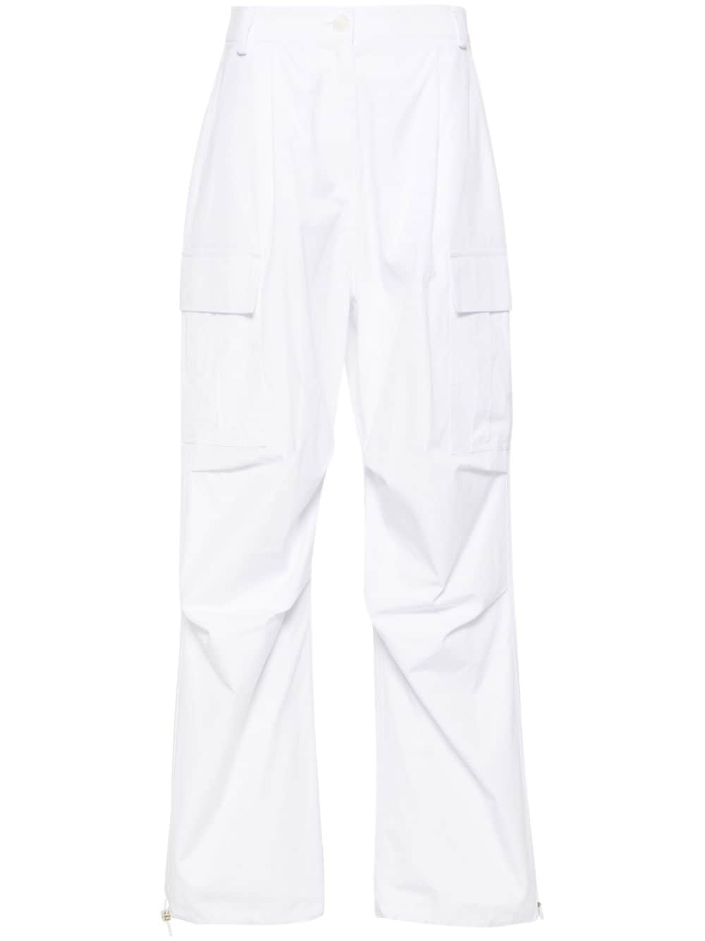 Patrizia Pepe logo-appliqué cargo trousers - White von Patrizia Pepe