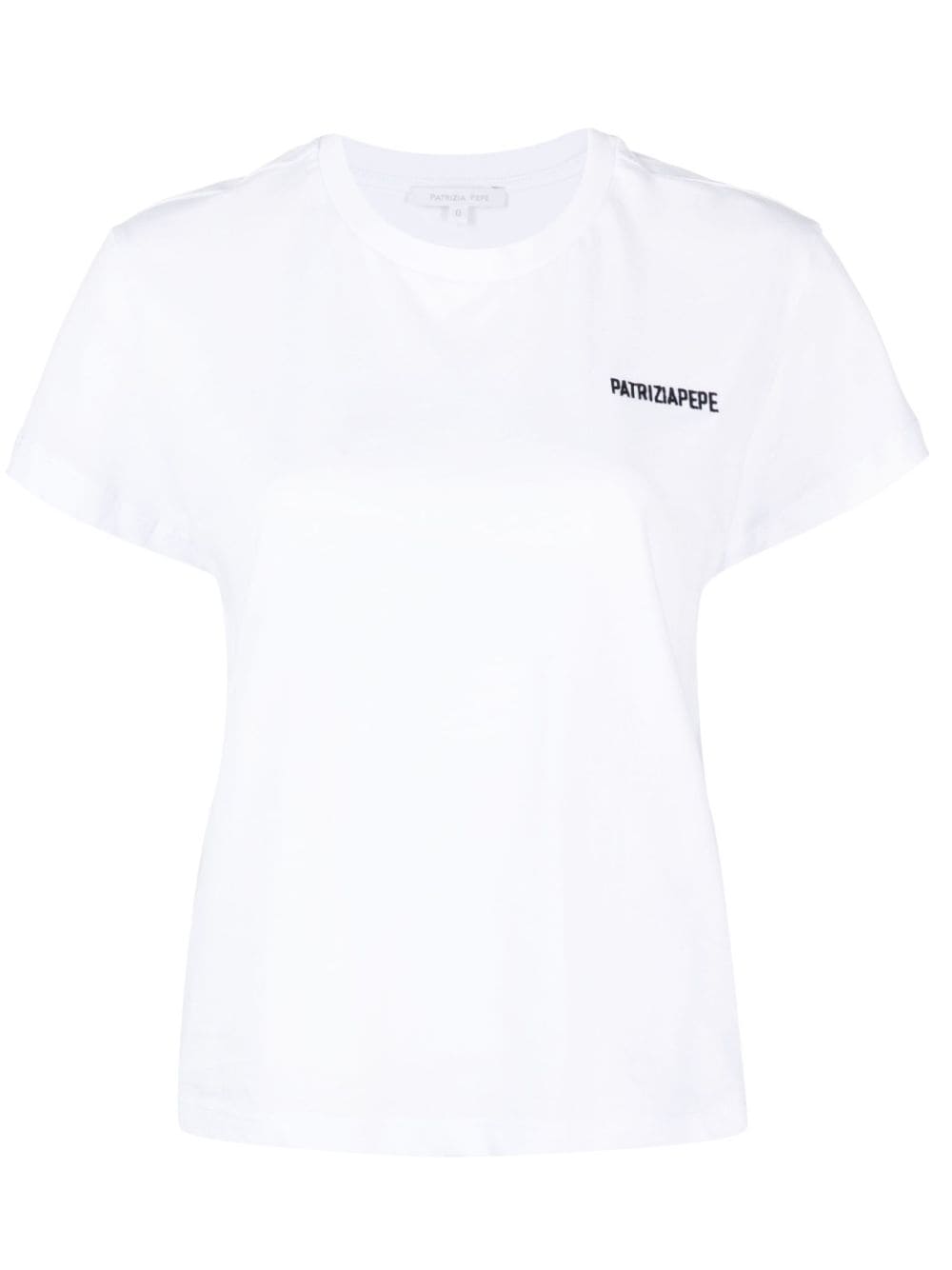 Patrizia Pepe logo-embroidered cotton T-shirt - White von Patrizia Pepe