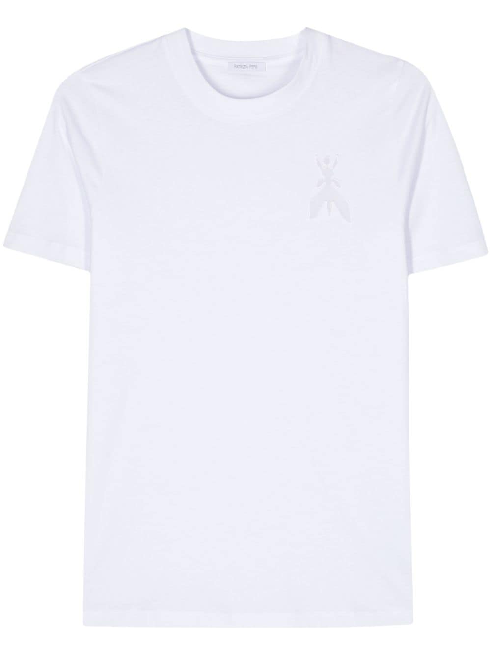 Patrizia Pepe logo-embroidered cotton T-shirt - White von Patrizia Pepe