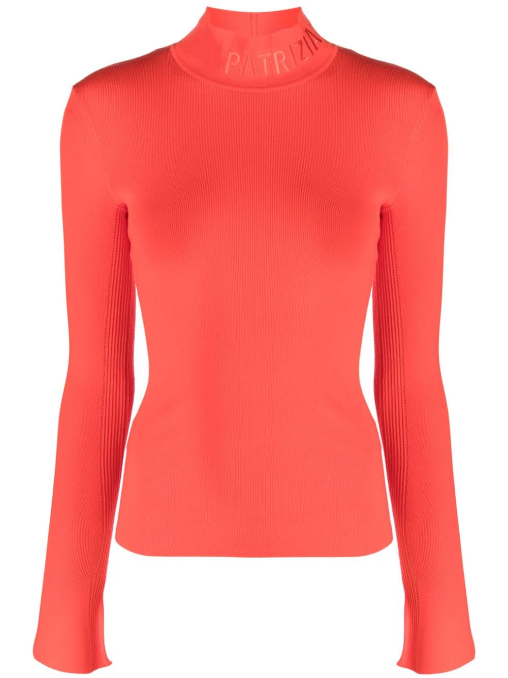 Patrizia Pepe logo-embroidered fine-knit jumper - Orange von Patrizia Pepe