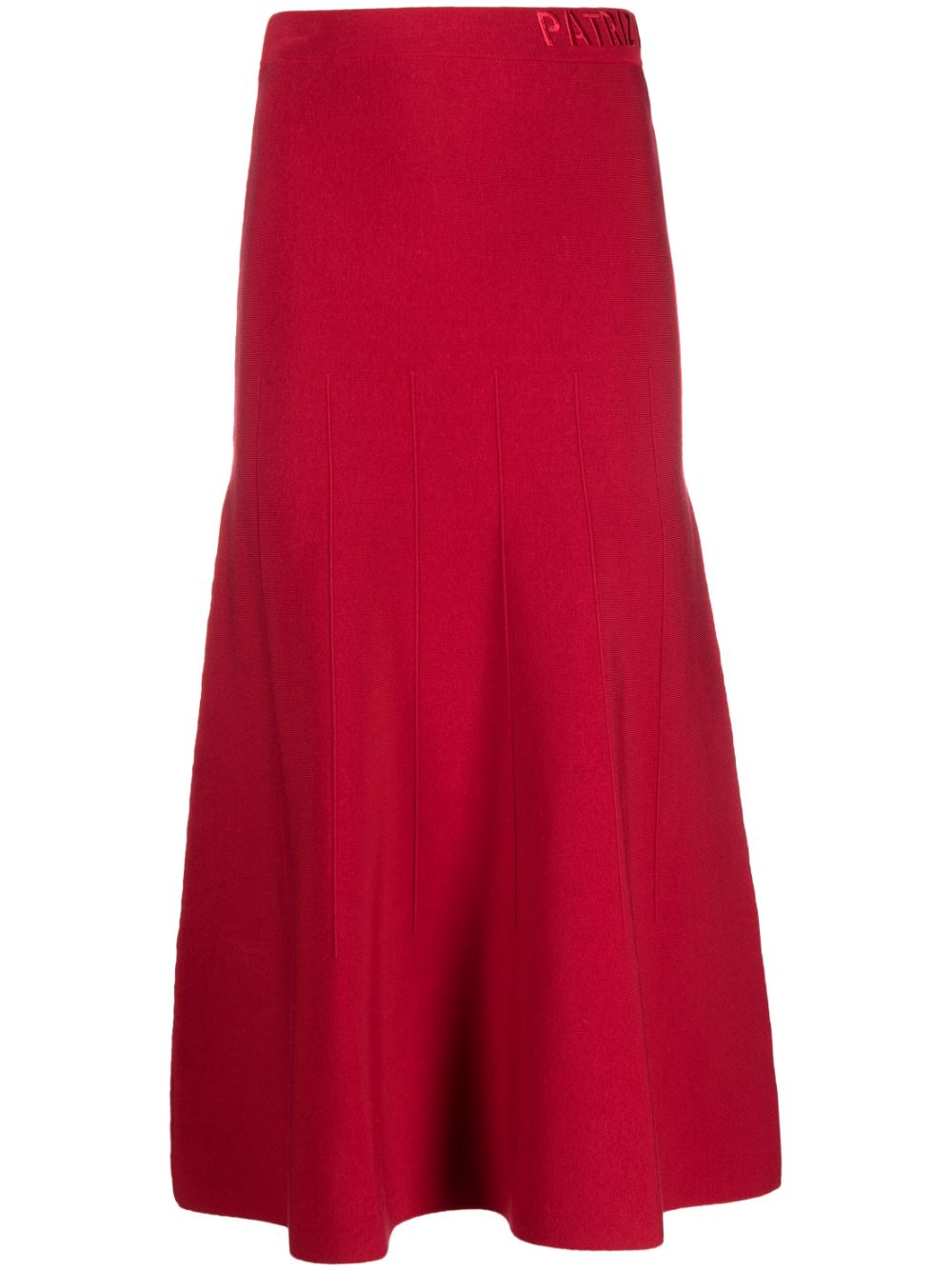 Patrizia Pepe logo-embroidered flared midi skirt von Patrizia Pepe