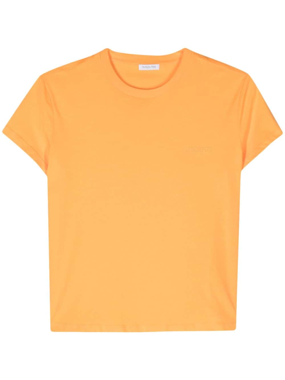 Patrizia Pepe logo-lettering cotton T-shirt - Orange von Patrizia Pepe