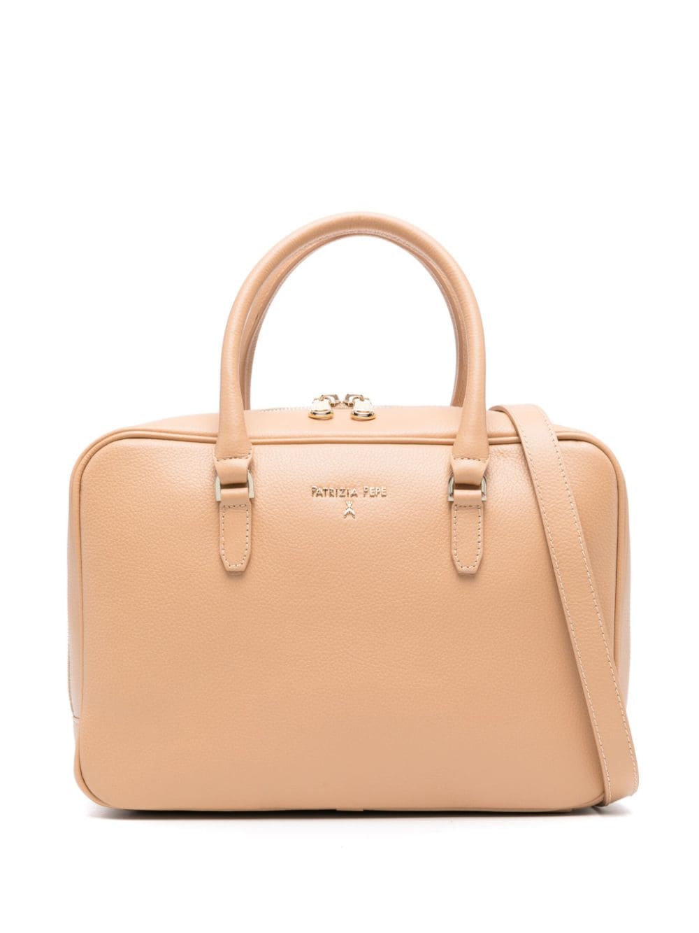 Patrizia Pepe logo-lettering leather tote bag - Neutrals von Patrizia Pepe