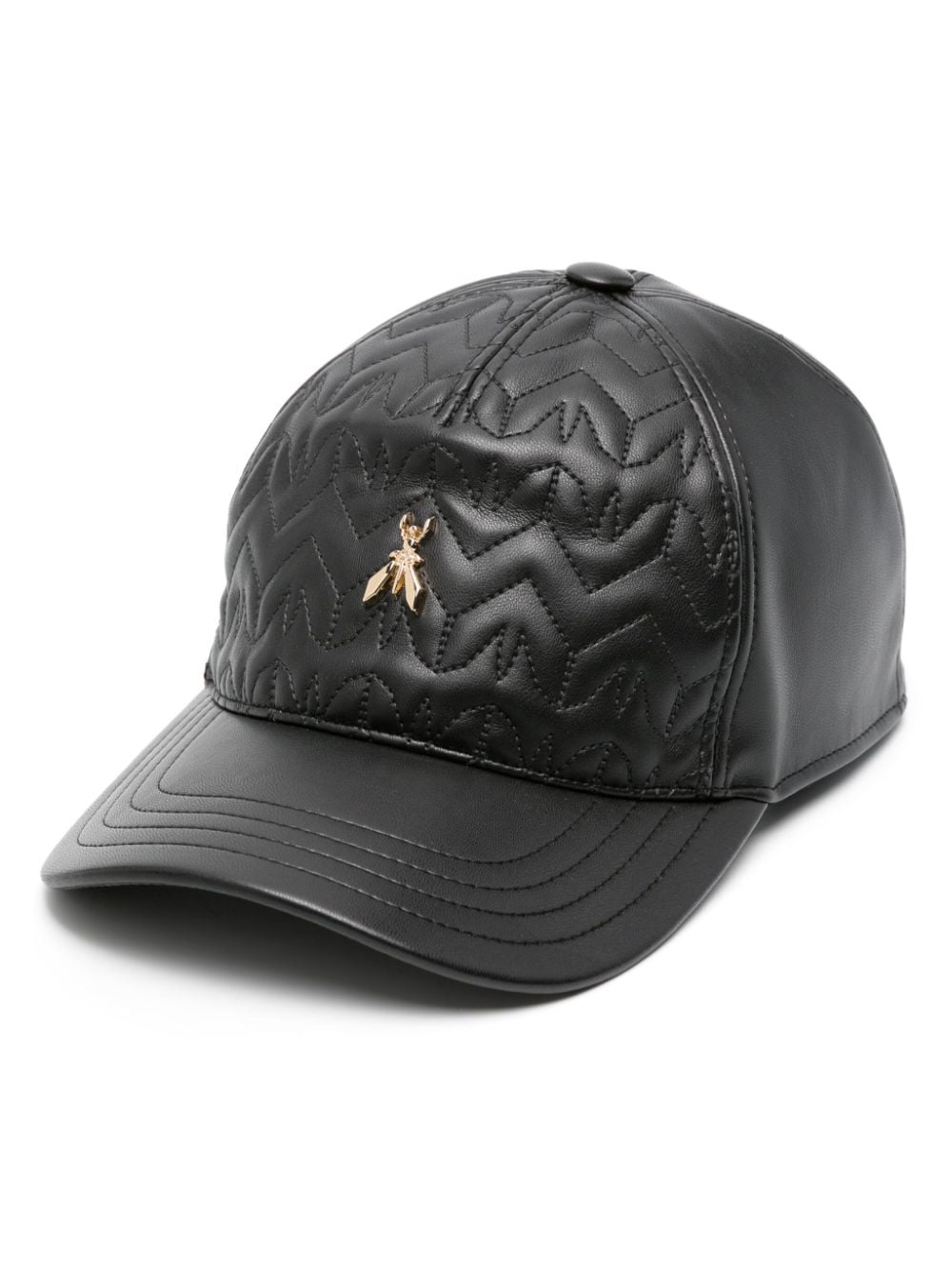 Patrizia Pepe logo-plaque monogram-quilted cap - Black von Patrizia Pepe