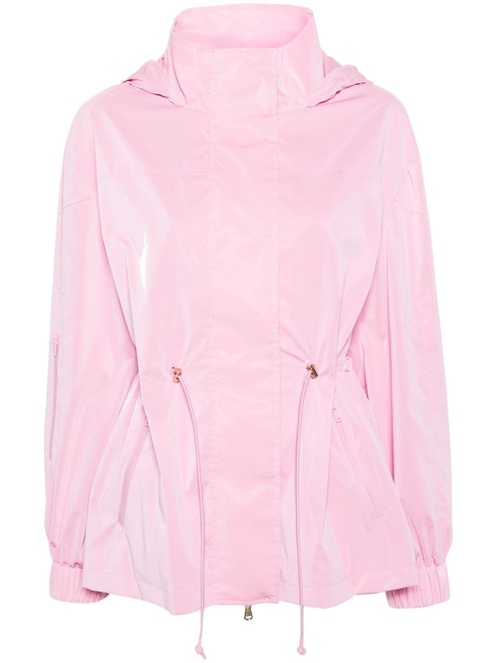 Patrizia Pepe logo-print hooded rain jacket - Pink von Patrizia Pepe