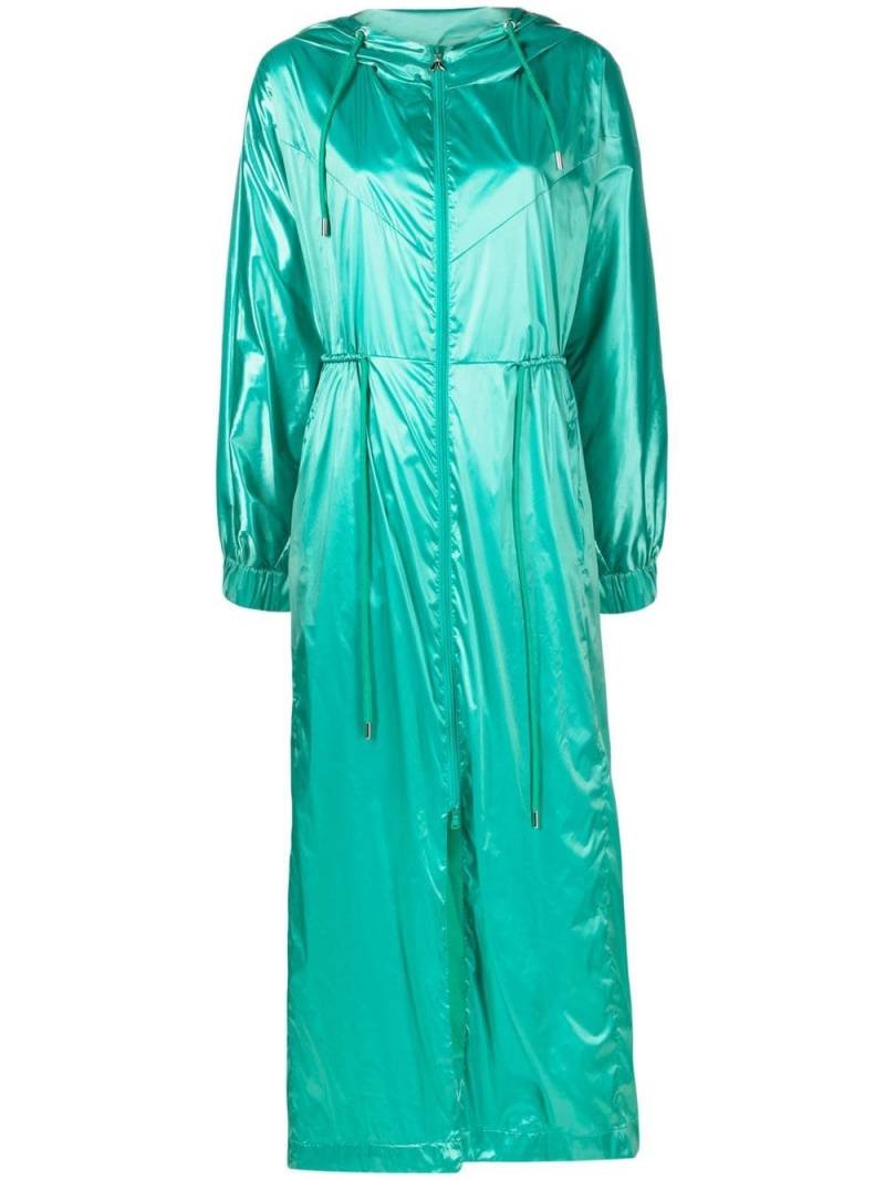 Patrizia Pepe long hooded raincoat - Green von Patrizia Pepe