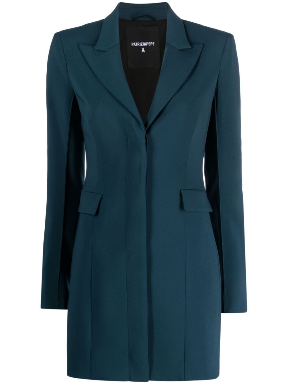 Patrizia Pepe long-sleeved crepe blazer dress - Blue von Patrizia Pepe