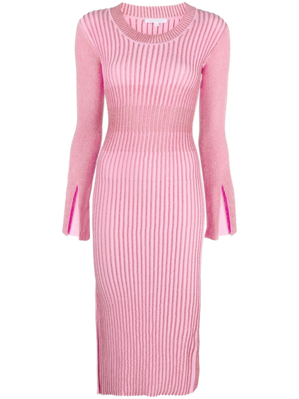 Patrizia Pepe lurex-detail ribbed-knit maxi dress - Pink von Patrizia Pepe