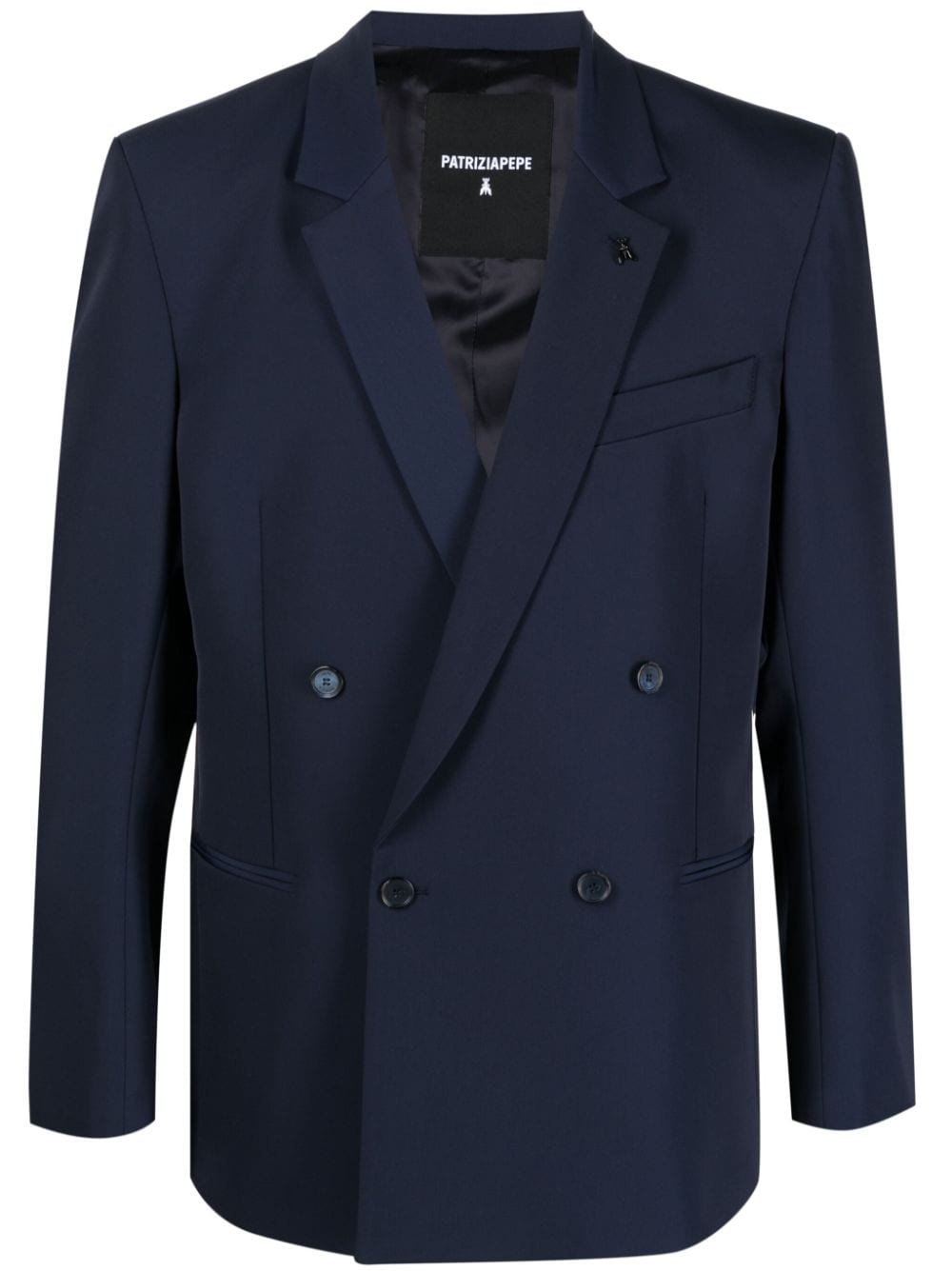 Patrizia Pepe notched-lapels double-breasted blazer - Blue