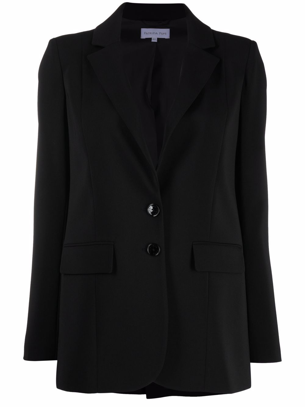 Patrizia Pepe notched-lapels single-breasted blazer - Black von Patrizia Pepe