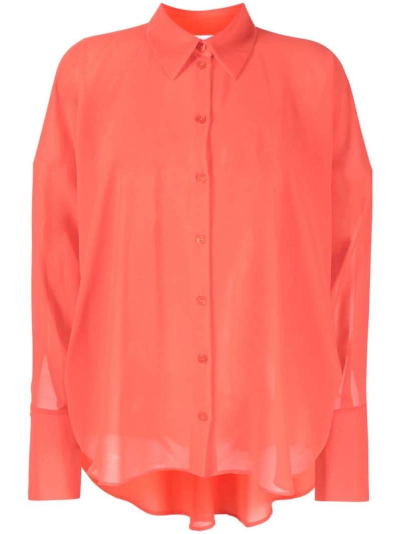 Patrizia Pepe oversized semi-sheer shirt - Orange von Patrizia Pepe