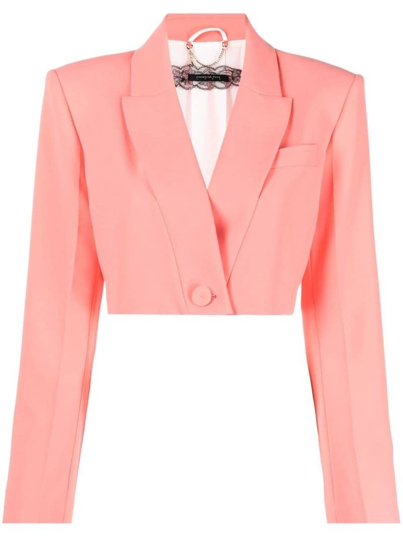 Patrizia Pepe peak-lapel cropped blazer - Pink von Patrizia Pepe