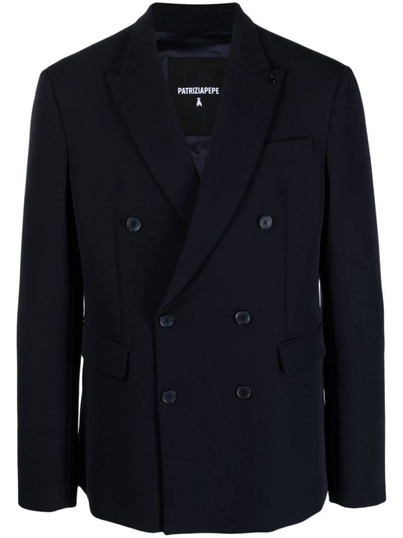 Patrizia Pepe peak-lapels double-breasted blazer - Blue von Patrizia Pepe