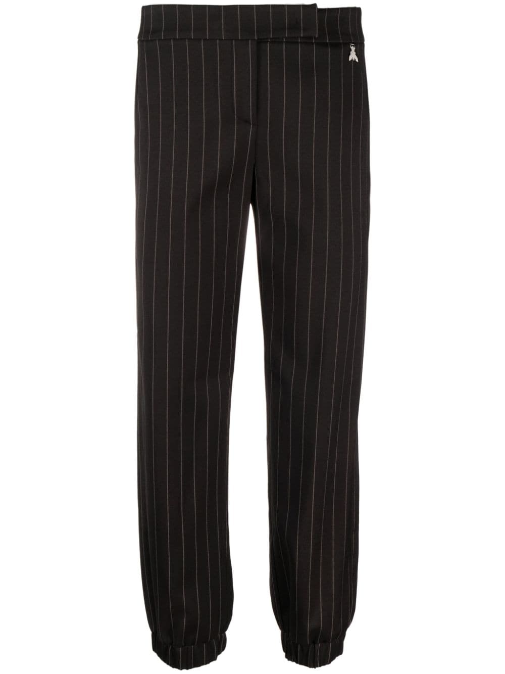 Patrizia Pepe pinstripe-pattern low-rise tapered trousers - Black von Patrizia Pepe