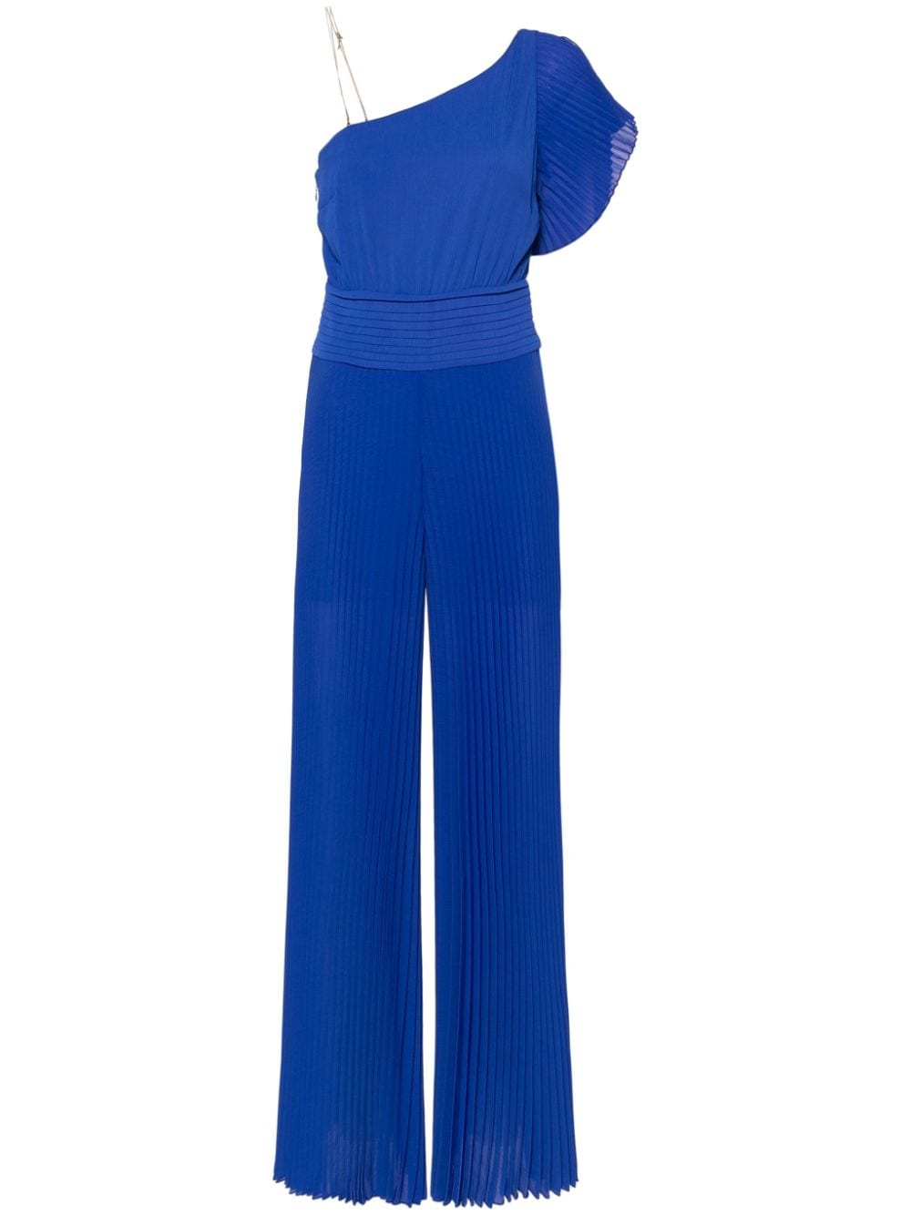 Patrizia Pepe plissé crepe wide jumpsuit - Blue von Patrizia Pepe