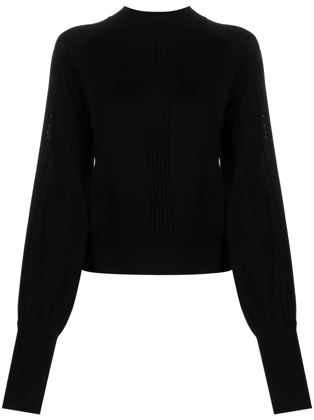 Patrizia Pepe puff-sleeves fine-knit jumper - Black von Patrizia Pepe