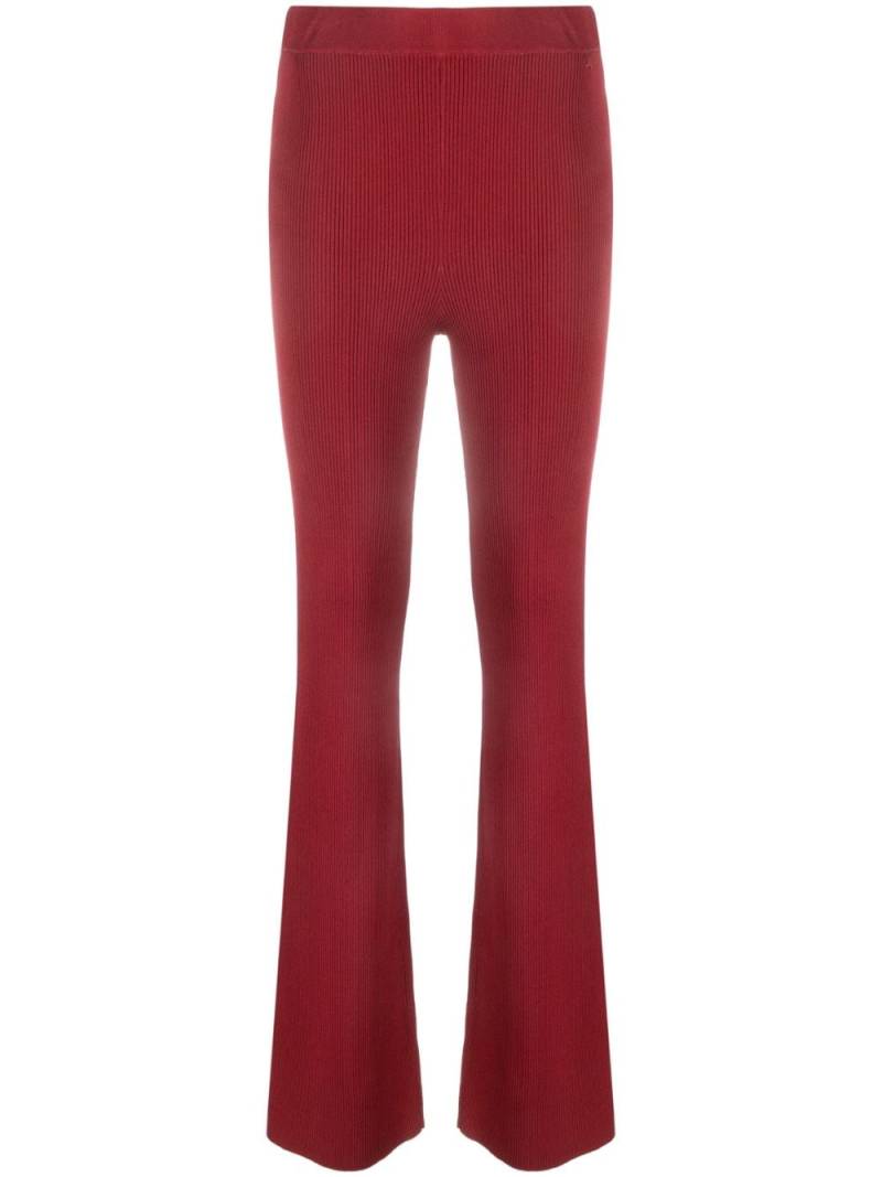 Patrizia Pepe ribbed bootcut trousers - Red von Patrizia Pepe