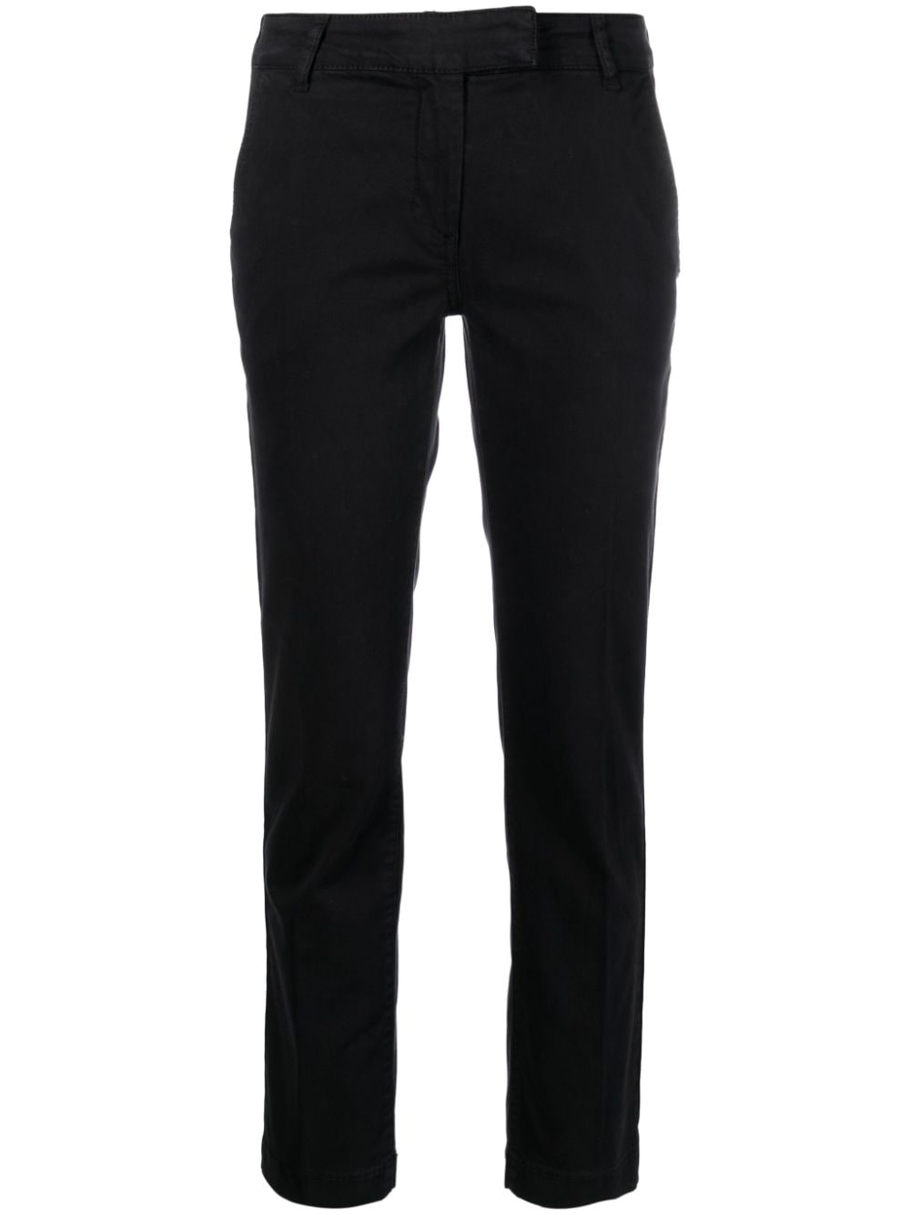 Patrizia Pepe satin cotton slim-fit trousers - Black von Patrizia Pepe