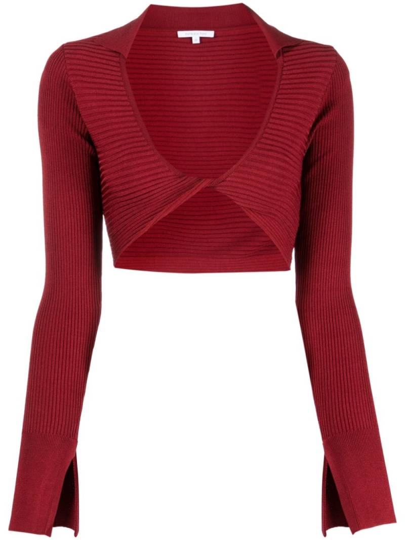 Patrizia Pepe scoop-neck long-sleeve top - Red von Patrizia Pepe