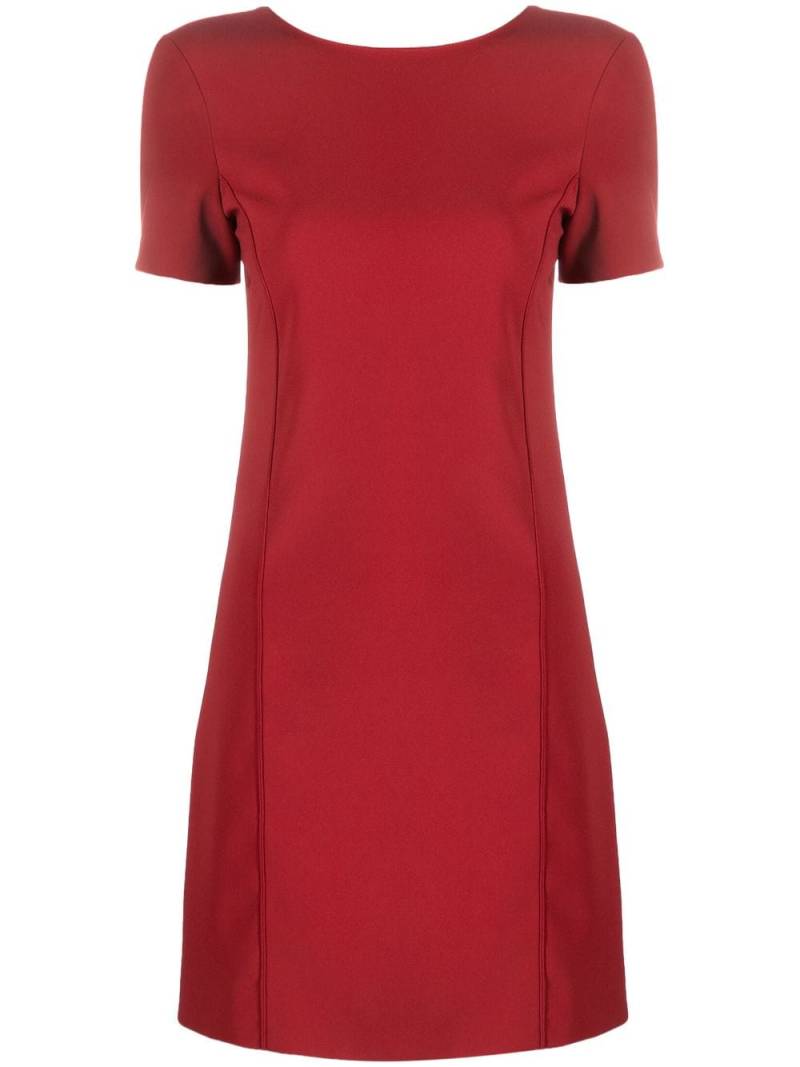 Patrizia Pepe short-sleeved crepe A-line mini dress - Red von Patrizia Pepe