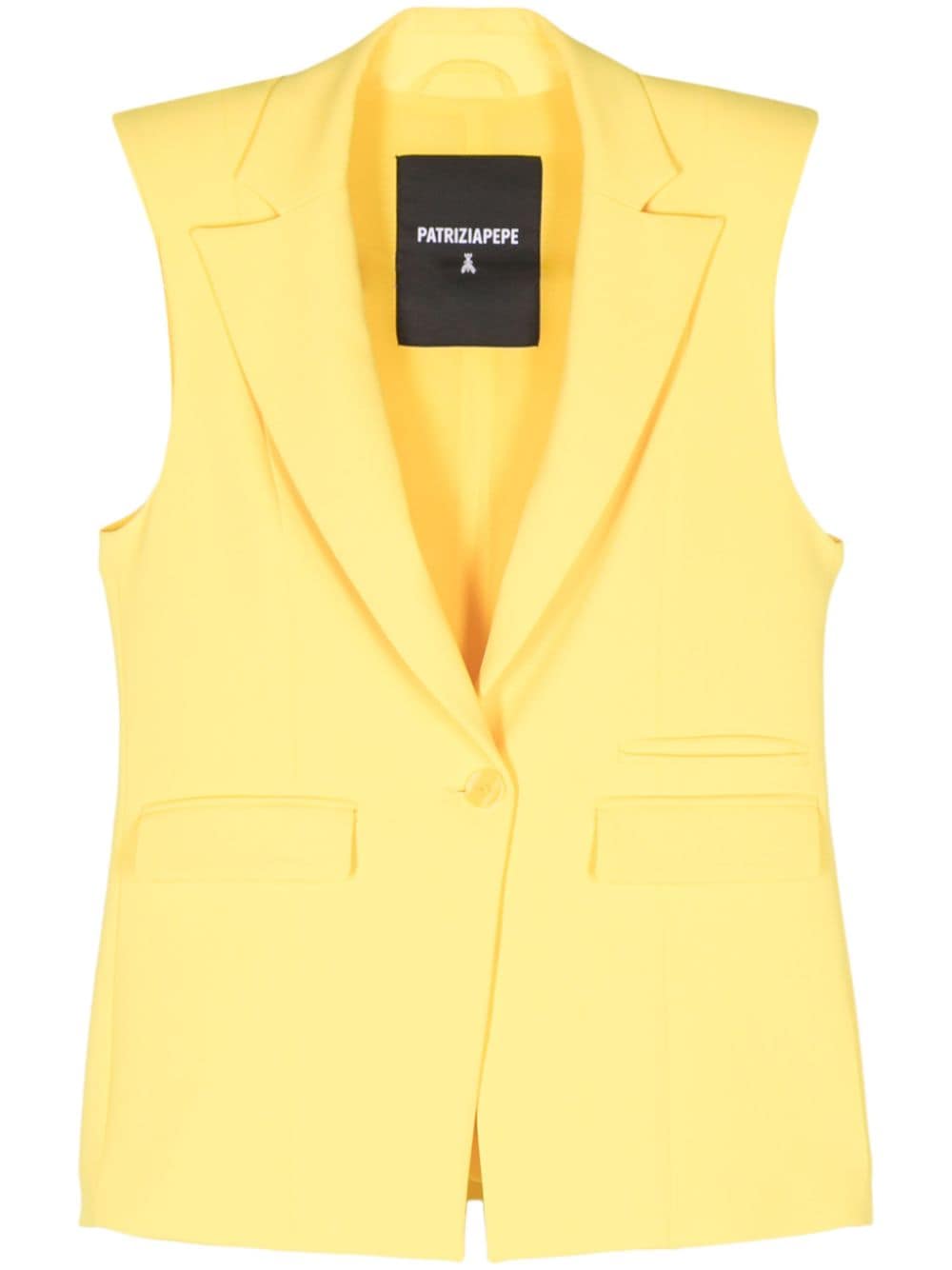 Patrizia Pepe shoulder-pads crepe vest - Yellow von Patrizia Pepe