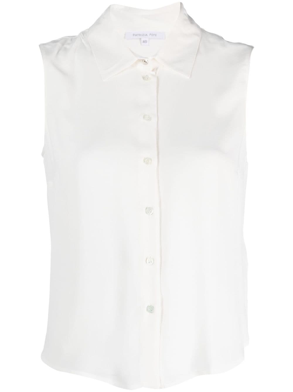 Patrizia Pepe sleeveless button-down shirt - White von Patrizia Pepe