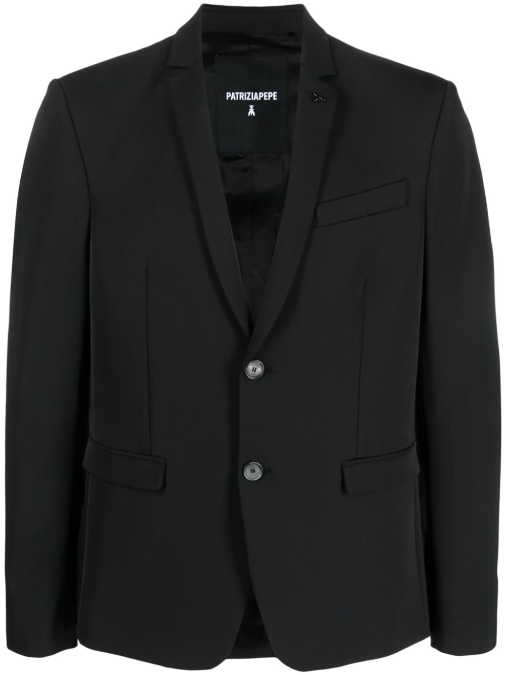 Patrizia Pepe slim-fit single-breasted blazer - Black von Patrizia Pepe