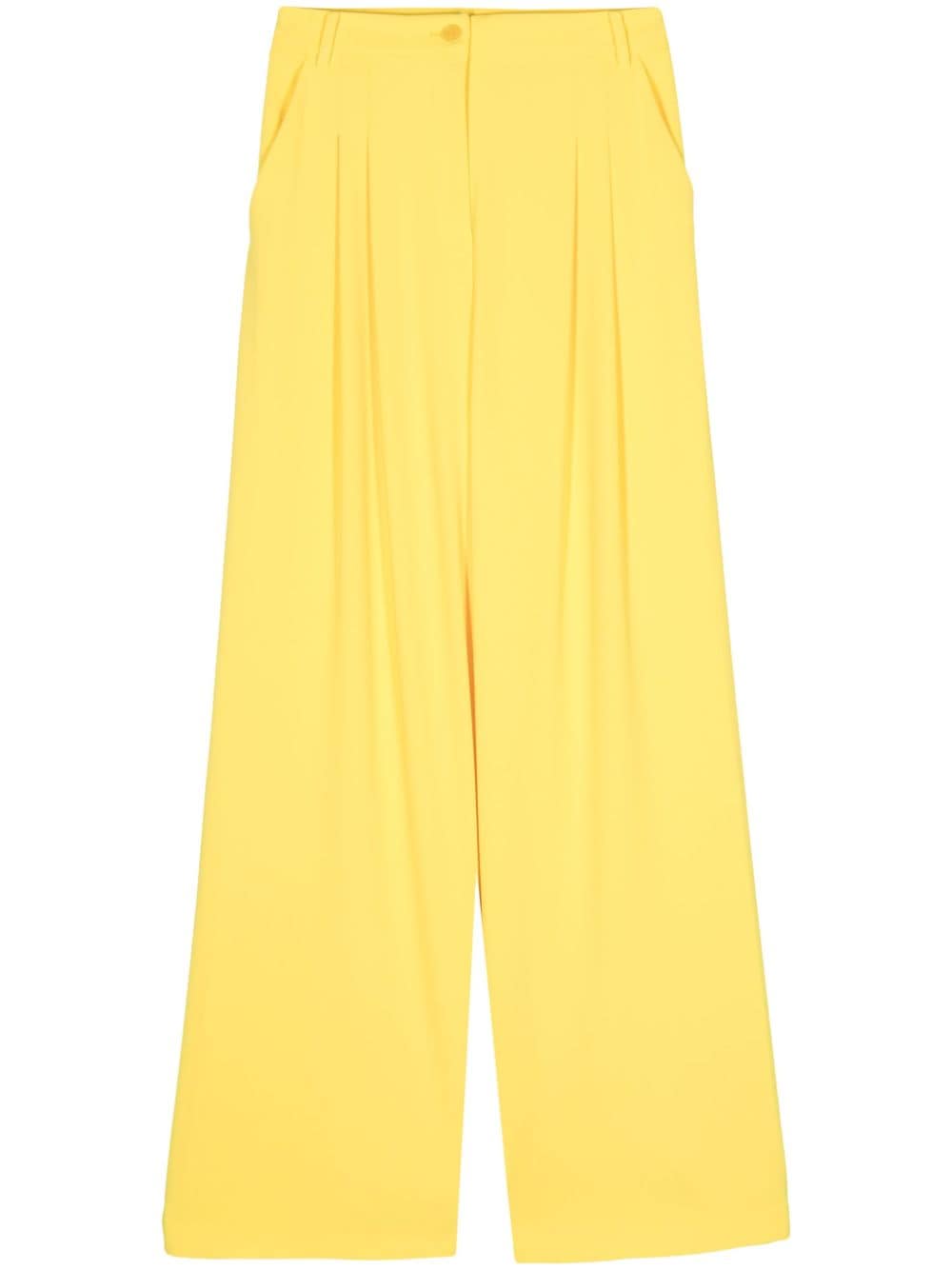 Patrizia Pepe twill crepe palazzo trousers - Yellow von Patrizia Pepe