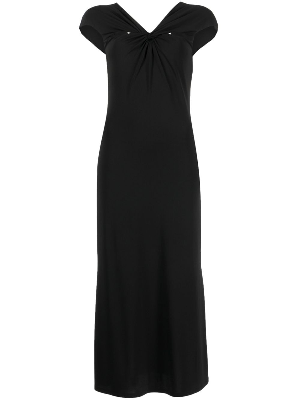 Patrizia Pepe twist-detail midi dress - Black von Patrizia Pepe