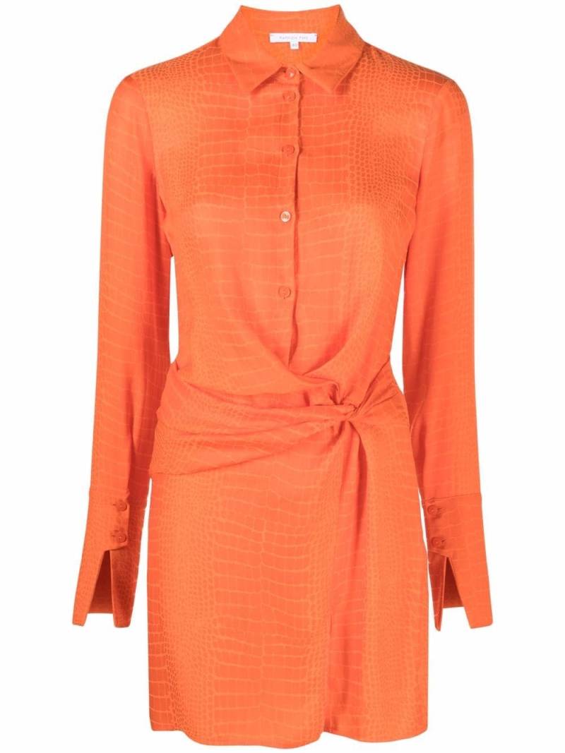 Patrizia Pepe twisted-detail shirt dress - Orange von Patrizia Pepe