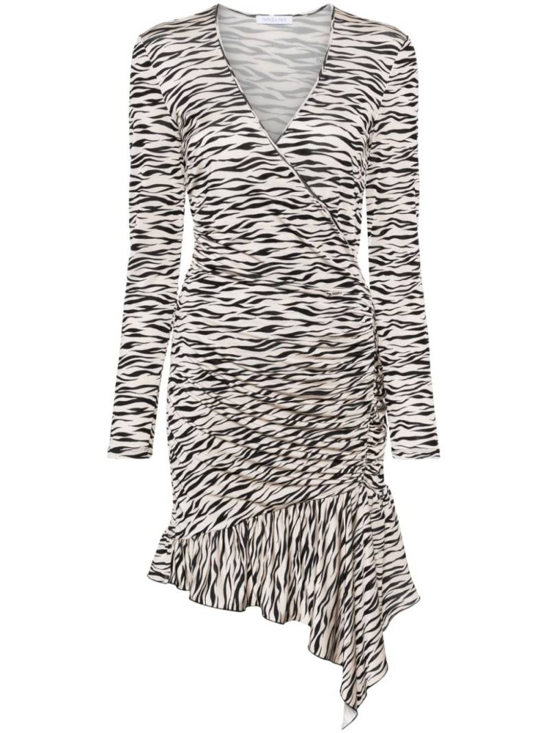 Patrizia Pepe zebra-print midi dress - Brown von Patrizia Pepe