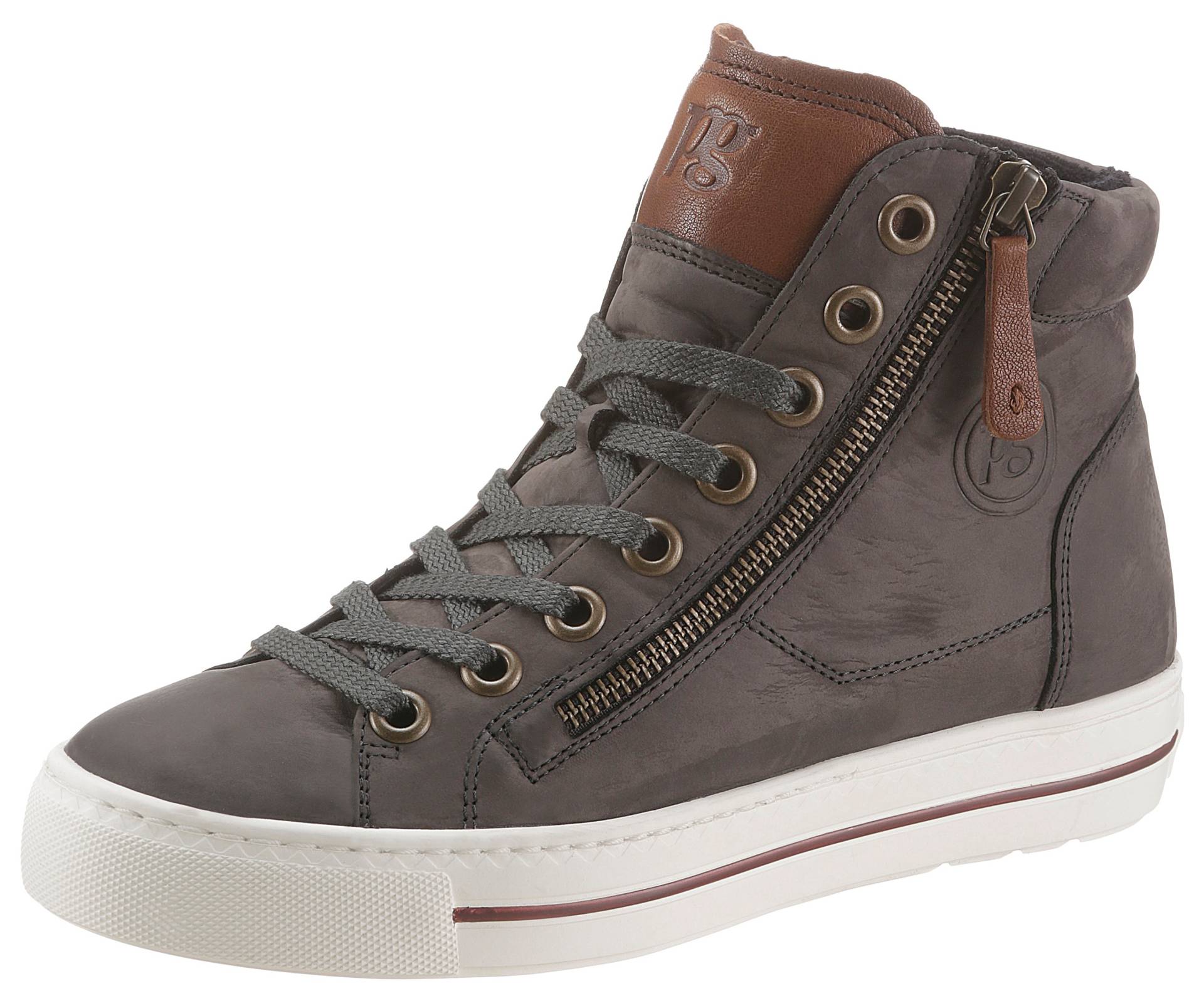 Paul Green Sneaker, Schnürboots, High Top Sneaker, Plateausohle, mit Reissverschluss von Paul Green